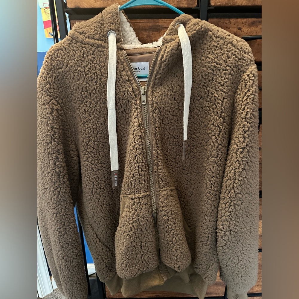 Cozy Brown Sherpa Hoodie
